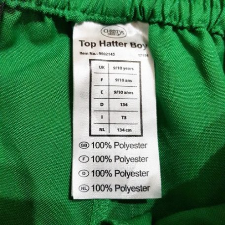 Kalapos fiú jelmez nadrág 9-10 év Alice csodaországban