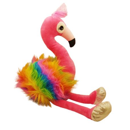 Rainbow flamingó plüss
