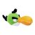 Angry Birds Hal zöld tukán plüss szemből hatalmas sárga csőr mérges szemöldök