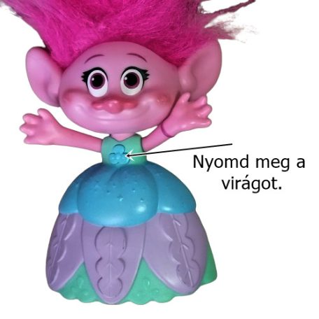 Trollok Poppy villogó hajú figura 45 cm