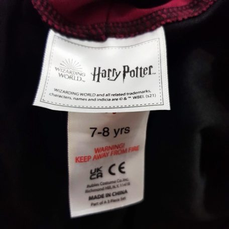 Harry Potter Griffindor jelmez 7-8 év 