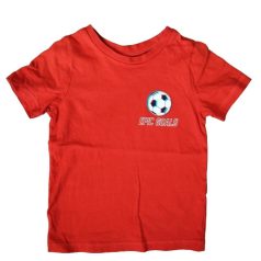 George Epic Goals focilabda mintás piros szurkolói kisfiú póló kiterítve szemből