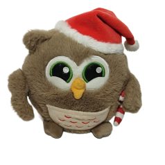   Bagoly plüss Mikulás sapkában 18 cm / Limitált kiadású!