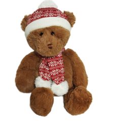 Maci plüss téli kiegészítőkkel 36 cm