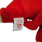 Eredeti bevarrt fehér Ty Beanie Babies Collection Snort textil címke