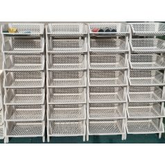 Rácsos tárolópolc / műanyag