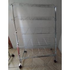 Cipős állvány, 5 soros, Görgős kivitelben, KRÓMOZOTT