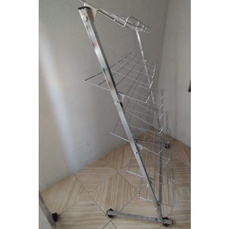 Cipős állvány, 5 soros, Görgős kivitelben, KRÓMOZOTT