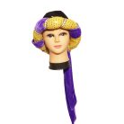 Arab Hercegnő fejdísz Lila-Arany flitteres