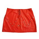 Piros fényes szoknya