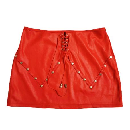 Piros fényes szoknya