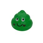 Zöld színű mosolygós kaki emoji ceruzadísz szemből
