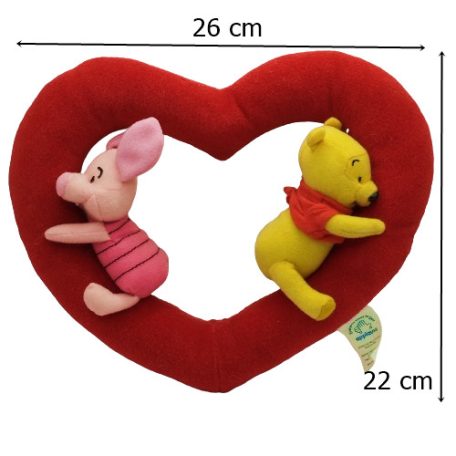 Malacka és Micimackó plüss szívben