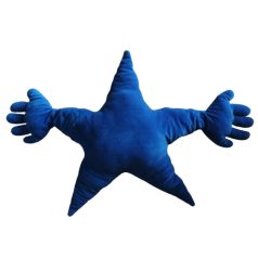 IKEA FAMNIG STJÄRNA kék csillag plüss párna szemből 75cm