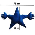  IKEA FAMNIG STJÄRNA kék plüss párna méretek 75x50cm