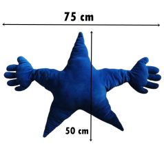  IKEA FAMNIG STJÄRNA kék plüss párna méretek 75x50cm