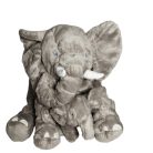  IKEA LEDDJUR elefánt plüss 30cm szemből anya bébi ölelkezik