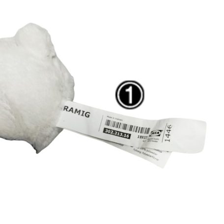  IKEA KRAMIG panda plüss címke 1-es változat 302.213.16