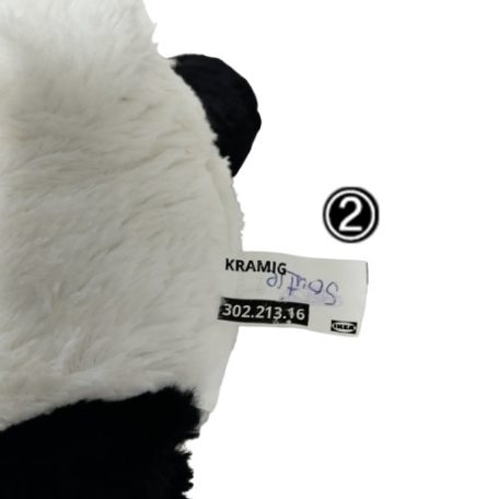 IKEA KRAMIG panda plüss címke 2-es változat 302.213.16