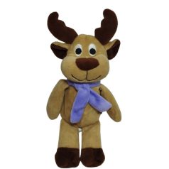 Milka rénszarvas plüss 24 cm lila sállal újszerű