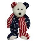 Ty Amerikai mintás maci plüss 37 cm