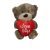 Hugs maci plüss szívvel 18 cm