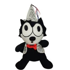 Felix cica plüss figura 35 cm flitteres süvegben szemből