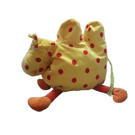 IKEA BARNSLIG KAMAL teve plüss 34cm zöld farok piros pöttyök