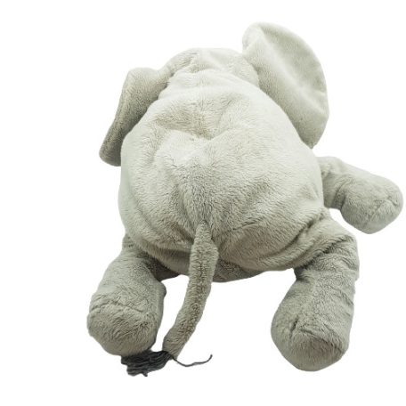 IKEA JÄTTESTOR elefánt plüss hátulról, bojtos farok