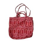 IKEA SÖTRÖN bevásárlószatyor kiterítve piros mintás 45x36cm