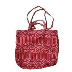 IKEA SÖTRÖN bevásárlószatyor kiterítve piros mintás 45x36cm