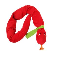  IKEA SAGOSKATT piros kígyó plüss 146 cm zöld sállal