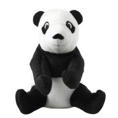 IKEA DJUNGELSKOG panda plüss szemből, fekete-fehér, hímzett szem, 12 cm