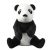 IKEA DJUNGELSKOG panda plüss szemből, fekete-fehér, hímzett szem, 12 cm