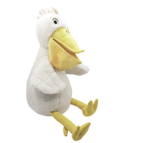  IKEA PLUTTIG pelikán plüss 36cm fehér sárga csőrrel, ritka