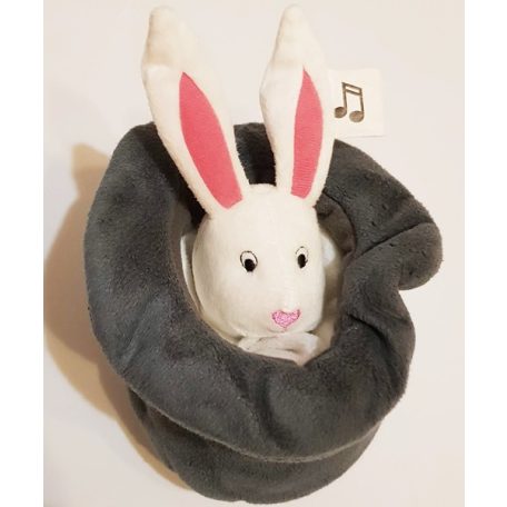 IKEA nyuszi plüss kalapban / felhúzós, dallamot játszó