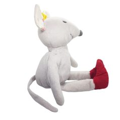 IKEA FABLER MUS egér plüss oldalról, hosszú farok, koronás, vintage 34 cm