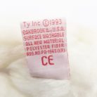 Fehér fényes szőrű maci plüss Ty 