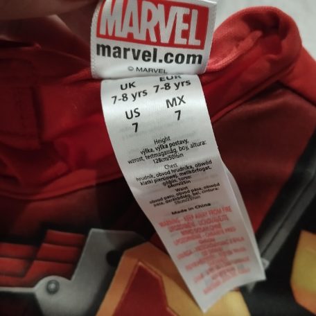 Vasember, Iron Man izmosított jelmez 7-8 év Marvel