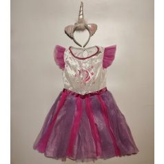   Unikornis,egyszarvú jelmez szett Villogó hajráffal 7-9 év