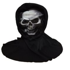 Csontváz Koponya Csuklyás álarc 
