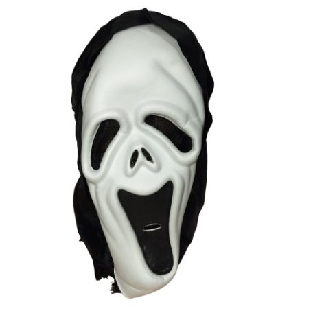 Sikoly álarc Csuklyás