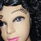 Fekete göndör paróka