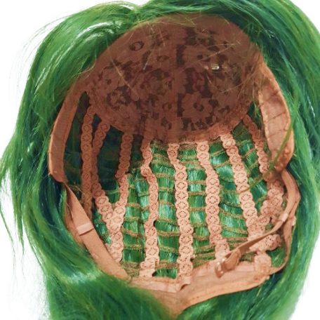 Zöld copfos paróka 96 cm