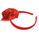 Hajráf Glitteres kiskalap rózsával 