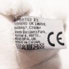 Kinder plüss jegesmedve mosási útmutató és CE jelzés