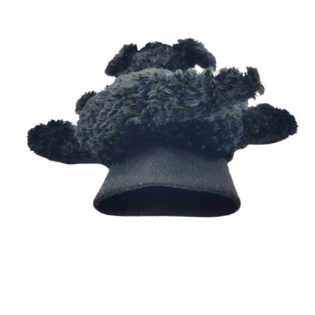 IKEA KLAPPAR DJUR fekete kutya kézbáb 25cm hátulról farkinca