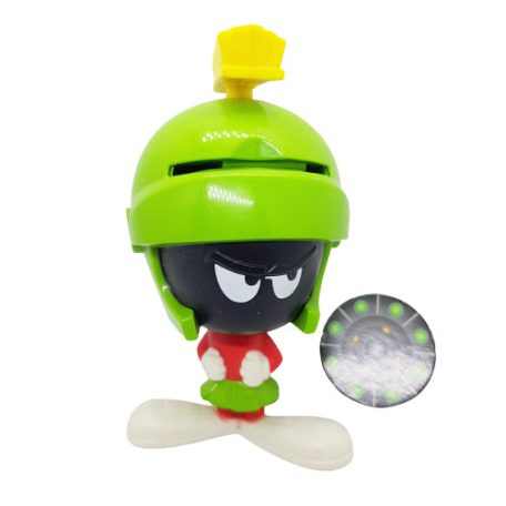 Marvin a marslakó műanyag figura 13 cm szemből koronggal
