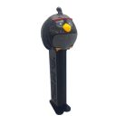  Angry Birds Black Bomb PEZ adagoló szemből fekete madár sárga csőr piros szemöldök