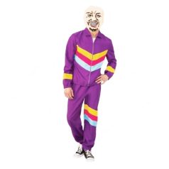 Susogós jogging lila jelmez szett XL 80-as 90-es évek 